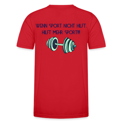 Funktions-T-Shirt Herren "Mehr Sport" - mit Customizer personalisierbar - Rot