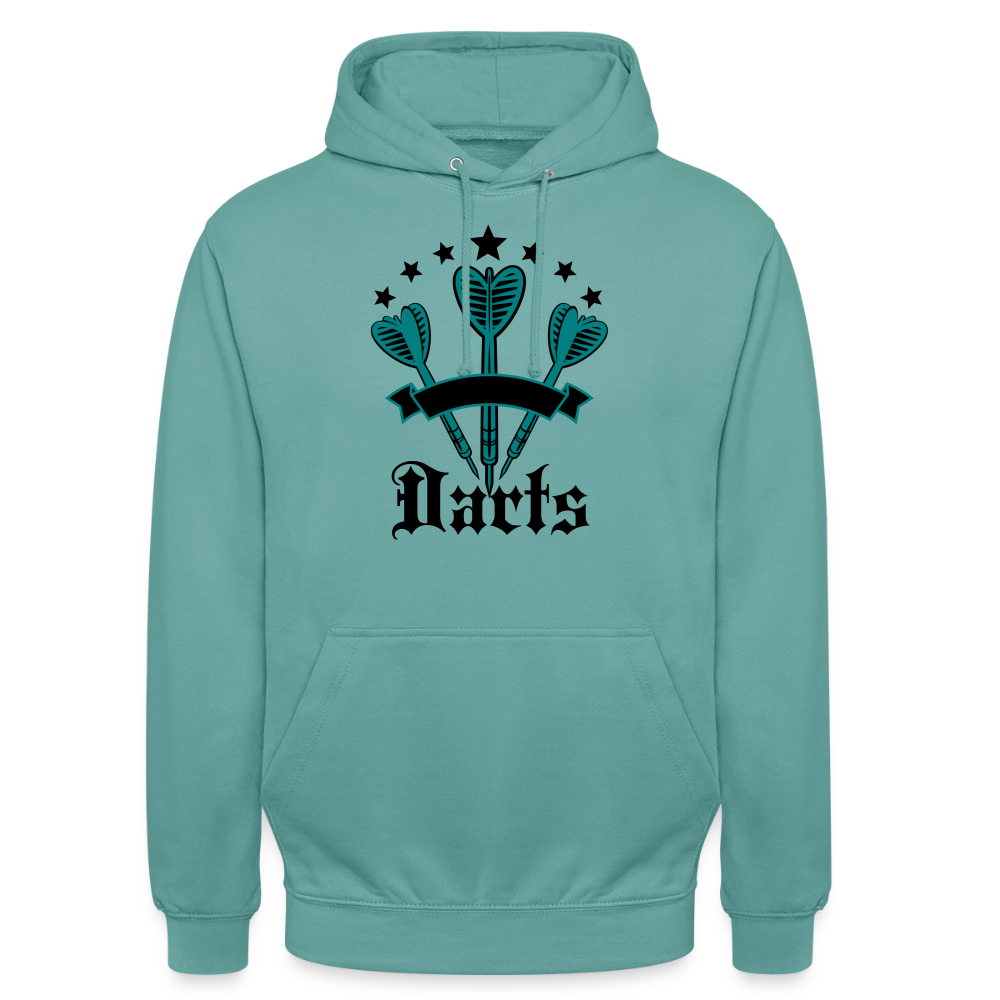 Hoodie Unisex "Darts" - Pastelltürkis