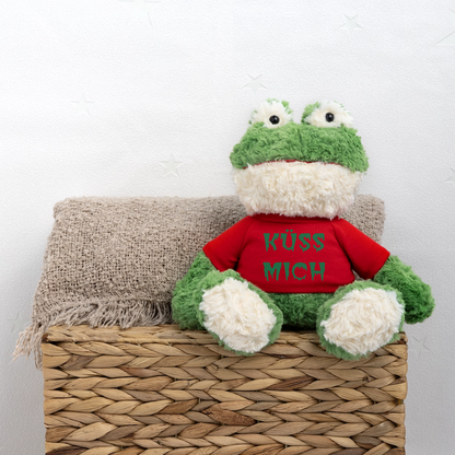 Maskottchen Frosch "Küss mich" - mit Customizer personalisierbar - Rot