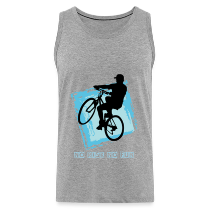 Tanktop Herren "No Risk No Fun" - Grau meliert