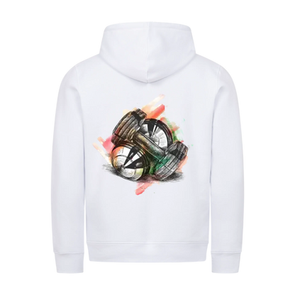 Hoodie Herren "Hanteln + Initialen"