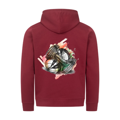 Hoodie Herren "Hanteln + Initialen"