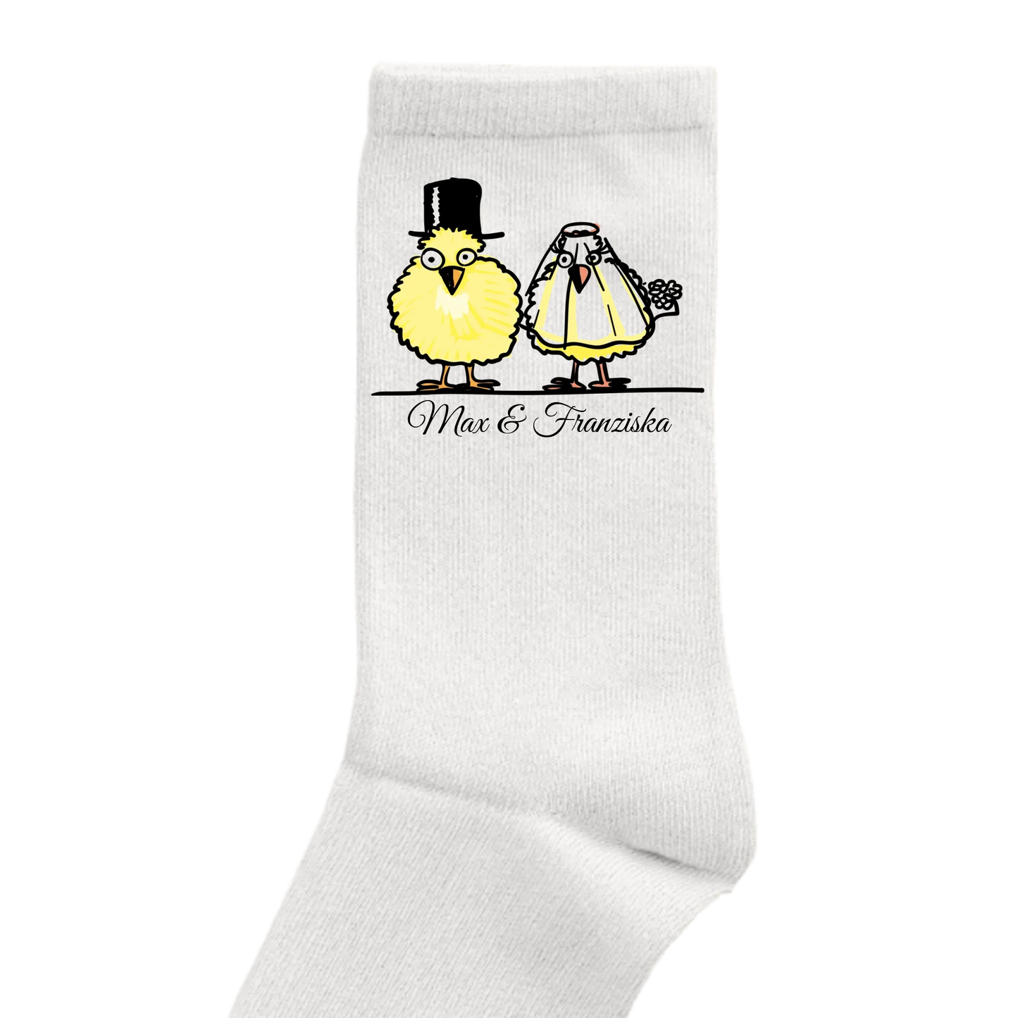 Socken "Kükenhochzeit"