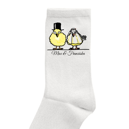 Socken "Kükenhochzeit"